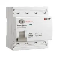 Выключатель дифференциального тока ВД-100N 4P 40А 30мА тип AC эл-мех 6кА PROXIMA EKF в Москве Выключатель дифференциального тока ВД-100N 4P 40А 30мА тип AC эл-мех 6кА PROXIMA EKF - foto